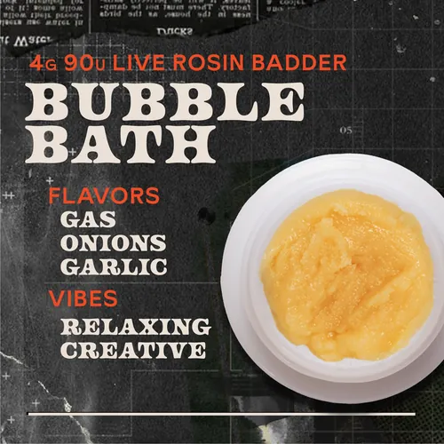 Bubble Bath Badder 4g Live Rosin Concentrate by Sunburn - 4.000g Badder