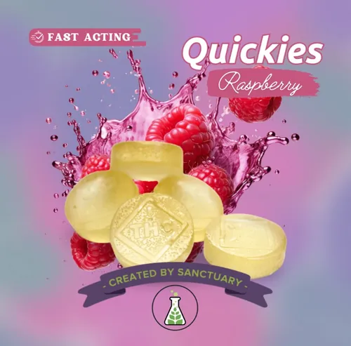 Quickies Full Spectrum Raspberry Soft Chew 60mg 6 pk - 
