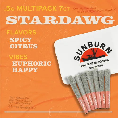 Stardawg - 7ct Pre Rolls by Sunburn - 3.500g PreRoll