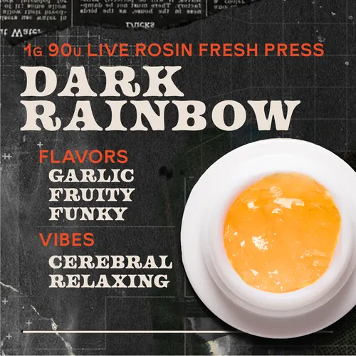 Dark Rainbow Fresh Press 1g Live Rosin Concentrate by Premium Stash - 1.000g Live Rosin