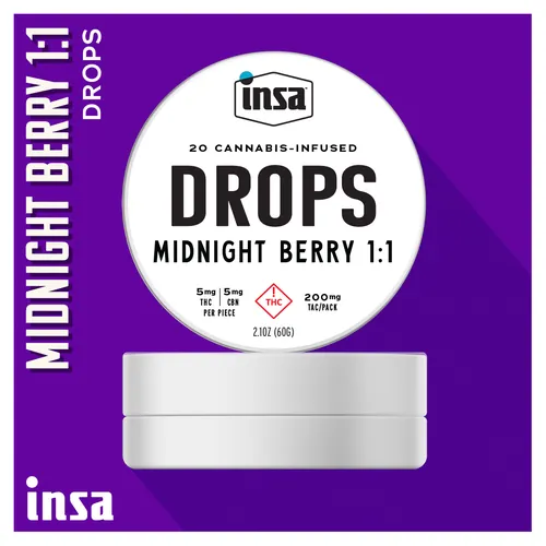 Drops/Chews - Midnight Berry 1:1 (THC:CBN) - 100mg (20 Chews) from  product image