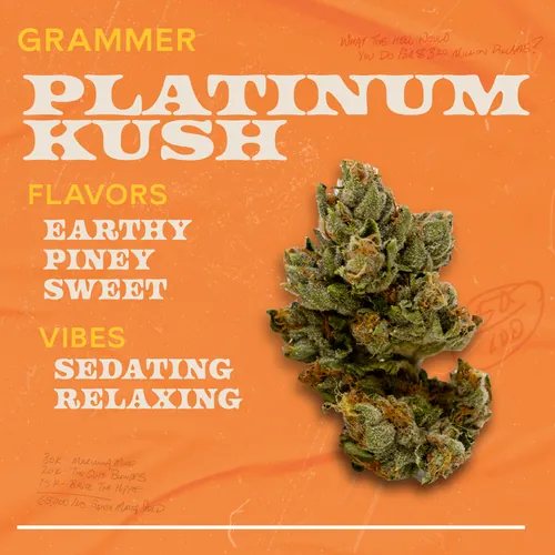 Platinum Kush - 1g Grammers Flower by Sunburn - 1.000g Whole