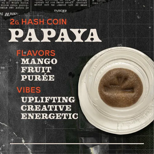 Papaya - 2g Hash Coins Concentrate by Sunburn - 2.000g Hash