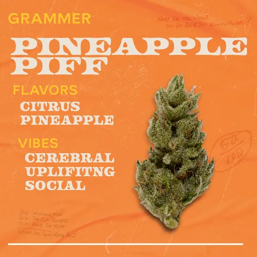 Pineapple Piff - 1g Grammers Flower by Sunburn - 1.000g Whole