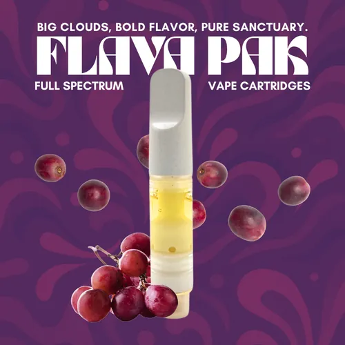 Grape Full Spectrum Flava Pak Vape - 0.5g by Sanctuary Medicinals - 0.500g Cartridge