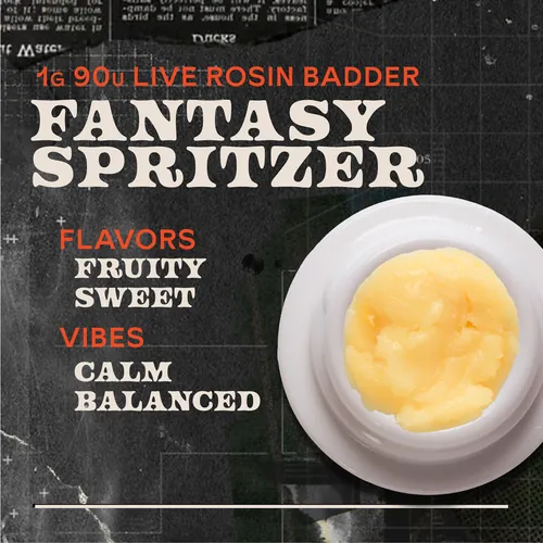Fantasy Spritzer Badder 1g Live Rosin Concentrate by Premium Stash - 1.000g Badder