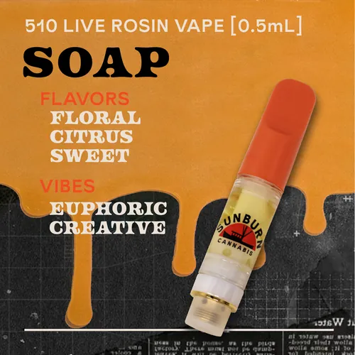 Soap - 0.5g Live Rosin Cartridge from  product image