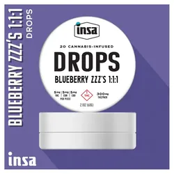Drops/Chews - Blueberry ZZZ 1:1:1 (THC:CBN:CBD)- 100mg (20 Chews) from  product image