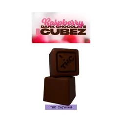 THC Infused Dark Chocolate Cubez - Raspberry from  product image