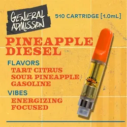 Pineapple Diesel - 1g Distillate Vape Carts from  product image