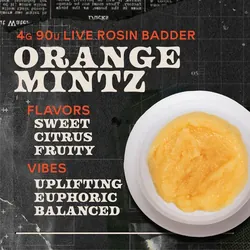 Orange Mintz Badder 4g Live Rosin Concentrate from  product image