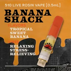 Banana Shack - 0.5g Live Rosin Cartridge from  product image