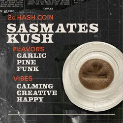 Sasmates Kush - 2g Hash Coins Concentrate from  product image