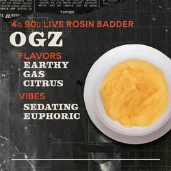 OGZ Badder 4g Live Rosin Concentrate from  product image