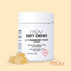 Strawberry Peach  2:1 CBD:THC Soft Chews from  product image