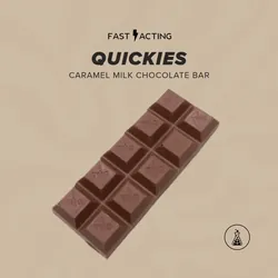 Quickies Caramel Milk Chocolate Bar - 100mg from  product image