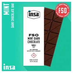 Chocolates - FSO Mint Dark Chocolate Bar - 200mg from  product image