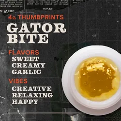Gator Bite Live Rosin - 4g Thumbprints Concentrate from  product image