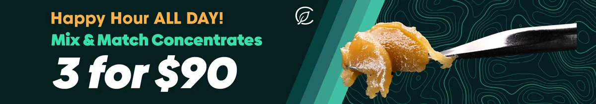Happy Hour All Day: 3 for $90 Mix and Match Concentrates