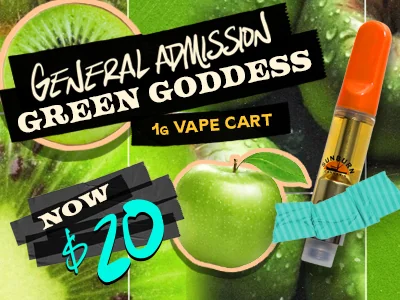 Green Goddess 1g Vapes: $20
