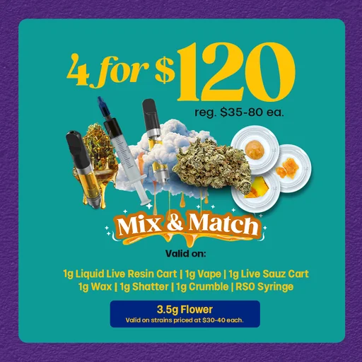 4 for $120 Mix & Match