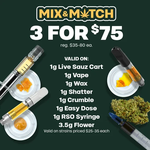3 for $75 Mix & Match