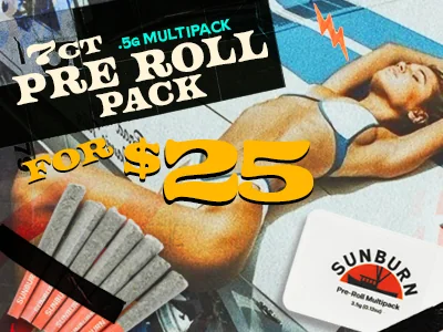 Sunburn Pre-Roll 7ct Multi-Packs: $25