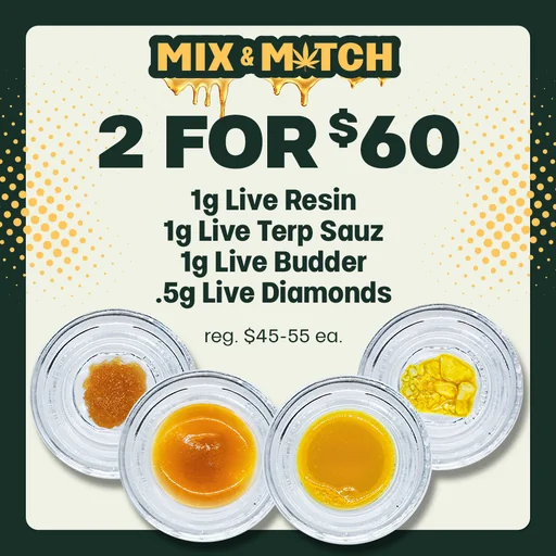 2 for $60 Select Live concentrates
