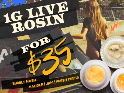 1G Live Rosin: $35