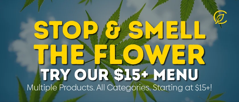 Stop & Smell the Flower $15+ Menu