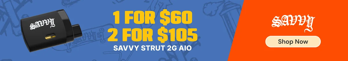 Savvy Strut 2g AIO: 1-for-$60 or 2-for-$105