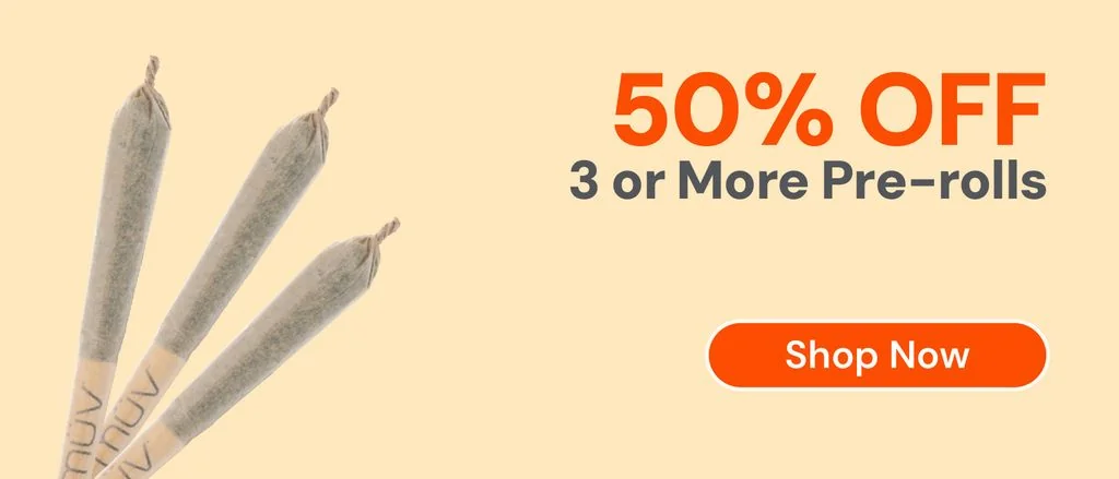 50% OFF 3 or more single Pre-rolls