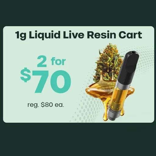 2 for $70 Liquid Live Resin Carts