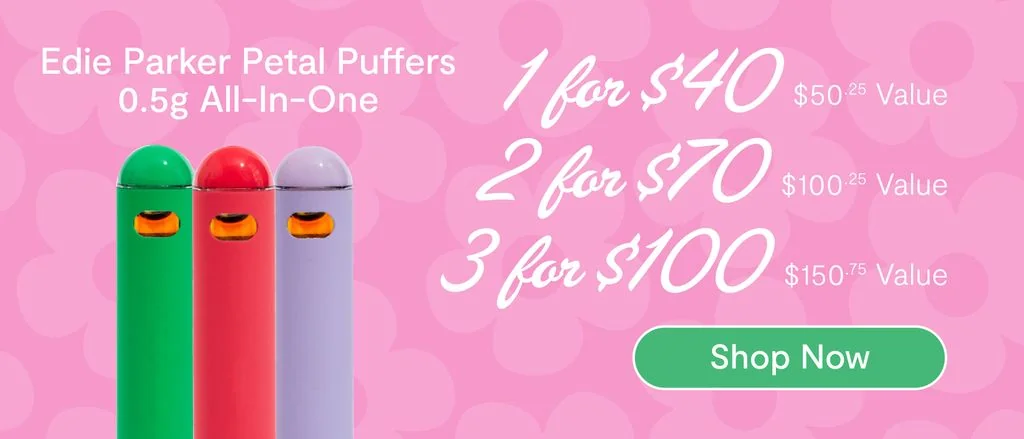Edie Parker Petal Puffers: 1-for-$40, 2-for-$70, 3-for-$100