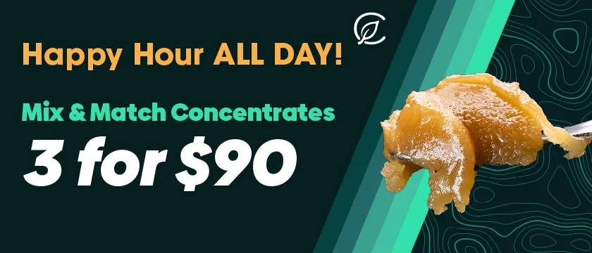 Happy Hour All Day: 3 for $90 Mix and Match Concentrates