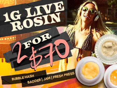 1G Live Rosin: 2 for $70