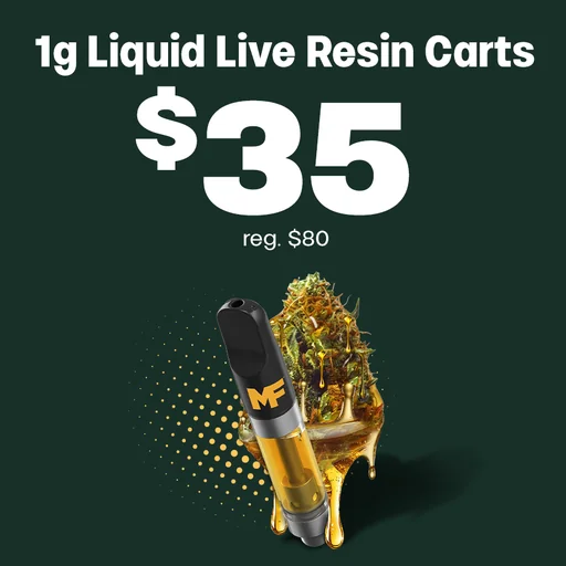 $35 1g Liquid Live Resin Carts
