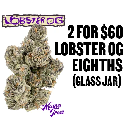 2 for $60 Lobster OG Eighths (Glass Jar) Bundle