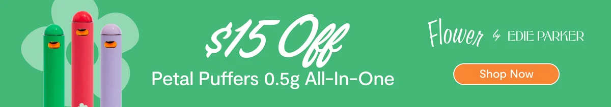 $15 OFF Edie Parker 0.5g Petal Puffer All-In-Ones