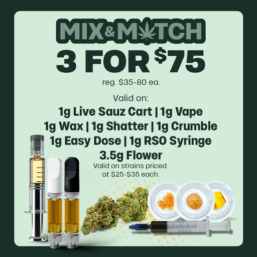 3 for $75 Mix & Match
