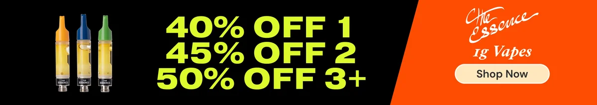 (the) Essence 1g Vapes: 40% OFF 1, 45% OFF 2, or 50% OFF 3+