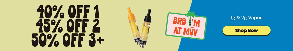 1g & 2g Vapes: 40% OFF 1, 45% OFF 2, or 50% OFF 3 or more