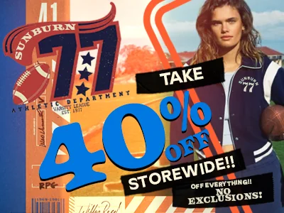 40% Off Storewide - No Exclusions!