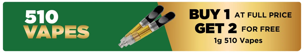 OR Buy 1 Full Gram Vape at Retail Price, Get 2 FREE