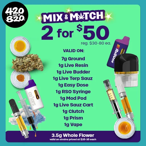 2 for $50 Mix & Match