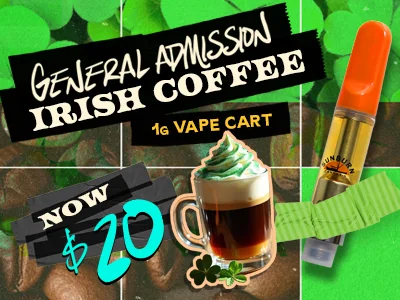 Irish Coffee 1g Vapes: $20
