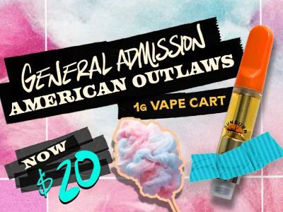 American Outlaws 1g Vapes: $20