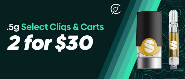 2 for $30 All 0.5g Carts & Cliqs