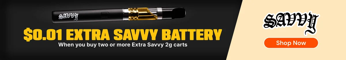 Buy 2+ Extra Savvy 2g Carts, get an Extra Savvy 510 Battery
