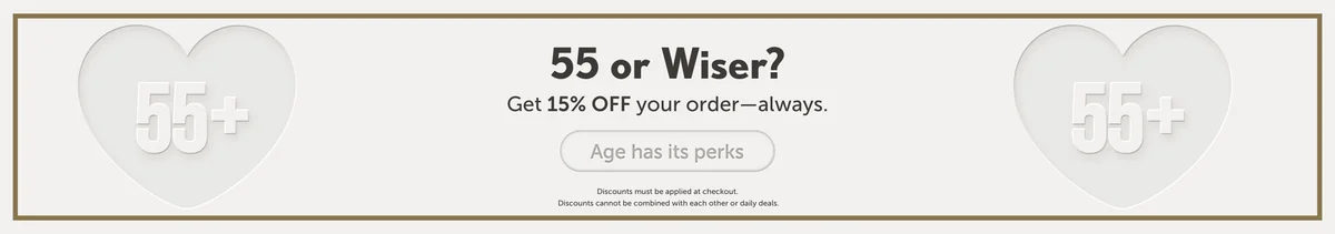 Wisdom (55+) 15% OFF Discount